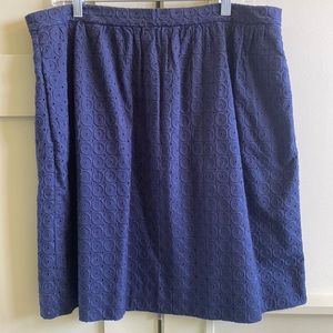 J Crew skirt size 14. Navy.